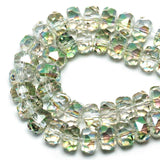 DIQIO 10mm Sparkle Rondelle Crystal Beads for Jewelry Making - Spacer Faceted Beads for Bracelets(57-60pcs, Spring Green)