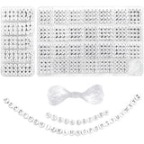 TOAOB 1940pcs Letter Beads 4x7mm Acrylic Round Alphabet Beads Silver Number Heart with Elastic String for Jewelry Making Friends
