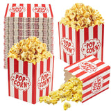 Rzoklot Mini Popcorn Boxes for Parties, 100 Pack - 3 4 Inch Red & White Striped Popcorn Bucket Boxes, Snack Bowl Containers for