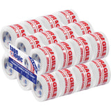 Aviditi Tape Logic 3 Inch x 110 Yard 2.2 Mil Red/White, Heavy Duty Packing Tape, Fragile Handle with Care 24 Pack, Perfect for