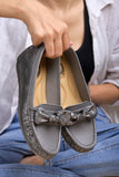 Shoetopia Women'S Slip-On Loafers Grey,Grey,7,B0DCBDCVMV