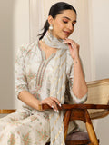 Libas Women'S Silk Blend Kurta Sets (400611_Grey_M)