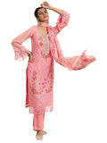 Libas Women'S Organza Kurta Set (49179_Pink