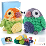 CrochetBox Crochet Kit for Beginners - Love Birds Starters Crochet Kit, Beginners Crocheting Kitting for Adults Teen, Gifts with