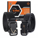 Tpm MenS Stylish Belt Combo Pack Of 2 | Heavy Duty Woven Belt | Automatic Metal Buckle Casual Belt For Men. Has44