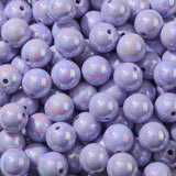 BERMRO 16mm Acrylic Bead 100pcs AB Color Pinkish Purple Acrylic Bead Chunk Bubblegum Beads for DIY Crafting Necklace Bracelet Je