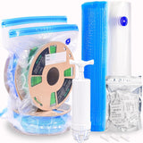 OVVNYXE OVV3D Filament Storage Bags 44pcs, 3D Printer 20 Vacuum Sealed Kit with 20pcs Desiccant, Hand Pump, Perfect for or Using