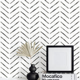 Rugreat Herringbone Peel and Stick Wallpaper Modern Stripe Contact Paper for Cabinets Neutral Self Adhesive Removable Wallpaper