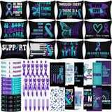Yeaqee 48 Pcs Suicide Prevention Awareness Appreciation Gift Sets Include Makeup Bag Ballpoint Pens Journal Notebook and More fo