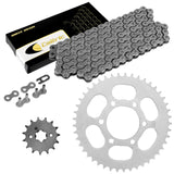 Caltric Drive Chain and Sprockets Kit Compatible With Yamaha TT-R125 TTR125E 2002 2003 2004 2005-2010