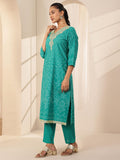 Libas Women'S Cotton Kurta Sets (99129O_Turquoise_M)