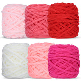WSICSE Chenille Fluffy Yarn, Thick Chunky Blanket Yarn for Crocheting Plush Soft Yarn for Knitting Blanket DIY Christmas Gifts,