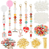 Suncalla 653 Pcs DIY Nurse Keychain Making Kit Personalized Nurse Clip on Charms for Badge Reel Christmas Gifts