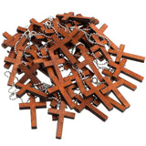Hicarer Easter He Is Risen Party Supplies Christian Wooden Cross Charm Mini Wood Cross Stress Relief Hanging Spiritual Religious