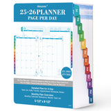 Planner Refills 2025-2026 - Jul.2025 - Jun.2026, 2025-2026 Planner Refills, Two Pages Per Day Daily & Monthly, 8.38 x 5.51, Ring