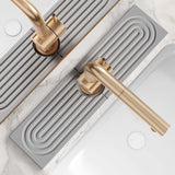 Eormoe Kitchen Sink Faucet Mat - 15.7in Diatomite Sink Protectors for Kitchen Sink, Stone Sink Splash Guard for Kitchen Counter
