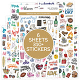 bloom daily planners Holiday Seasonal Planner Sticker Sheets Vintage Seasonal Sticker Pack Over 310 Stickers Per Pack!