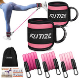 KUTIZE Ankle Resistance Bands with Cuffs & Training Guide, Womens Leg/Butt Workout Equipment for Home Fitness, Hip Thrust Exerc