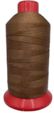 Bonded Nylon Sewing Thread #207 T210 1000yds for Outdoor, Leather (Brown)