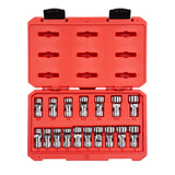 TEKTON 3/8 Inch Drive 6-Point Universal Joint Socket Set with Case, 17-Piece (3/8-3/4 in., 10-19 mm) | SHD91301