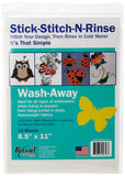 Bosal Stick, Stitch & Rinse 8.5x11 Interfacing, 8.5 by 11, Clear