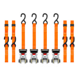 WINSTON PROD SmartStraps 14 Premium Ratchet Straps, 4 Pack 3,000lbs Break Strength, 1,000lbs Safe Work Load Haul HeavyDuty