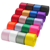 LIUYAXI Rainbow Ribbon 1 Inch Double Faced Satin Ribbon Set for Gift Wrapping Crafts Hair Bows Wedding Party Decor Baby Shower F