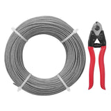 VEVOR T316 Deck Railing Cable, 1/8 Stainless Steel Wire Rope 300 ft with Cutter Kit, 7x7 Strands Construction Marine Aircraft Gr