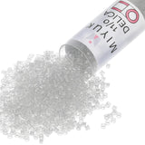Miyuki Delica Seed Beads - Size 11/0 (1.6 mm), DB0271, Galvanized Crystal, 7.2 g, Approx. 1440 Beads, Made in Japan