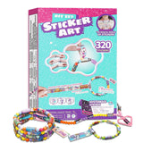 Scarmat 320pcs DIY Jewelry Sticker Making Kit, Cute Stickers Toy Bracelet Set for Girls with Book, Wearable Shareable Bracelets