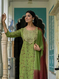 Anni Designer Women'S Cotton Blend Straight Printed Kurta With Pant & Dupatta (Kajal Mehandi_L_Green_Large),Green,L,,,
