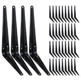 HEART ART 40 Pack Shelf Bracket 10 Inch ,Heavy Duty Shelf Brackets,Floating Shelf Bracket L Brackets,Metal Shelf Brackets for Wa