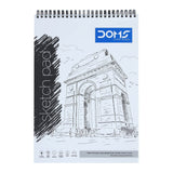 Doms Wiro Binding Notebook | Sketch Pad | Plain | 150Gsm | 72 Pages | 21.0 X 29.7 Cm | Pack Of 1