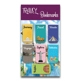 woopme Travel Magnet Bookmark for Girls Boys | Page Markers for Readers | Pack of 6 Aesthetic Book Mark Magnetic Page Clips Fold
