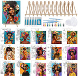 Tenceur 16 Sets Pre Drawn Canvas to Paint for Sip and Paint Party, 8 x 10 Inch Preprinted Framed Pre Sketched Coloring Canvas wi