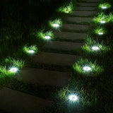 GIGALUMI 20 Pack Solar Ground Lights Outdoor, Solar Walkway Lights Waterproof, Landscape Lighting for Outside Pathway Driveway (
