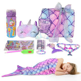 Christmas Gifts for Kids Girl Mermaid Tail Blanket for Girls 3 4 5 6 7 8 9 10 Year Old Girl Birthday Diamond Art Kits for Kids L