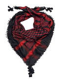 Classic Red Black Shemagh Men Cotton Head Scarf Ghutra Arabian Arafat Scarf Army Miltary Scarf For All Season Multi Purpose Larg