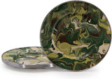 Golden Rabbit Enamelware Camouflage Sandwich Plates - Set of 4