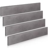 Hicarer 4 Pcs 2 x 1/4 x 12 Inch Steel Flat Bar Metal Stock Hot Rolled Steel Plate Solid Plain Metal Flat Bar Stock