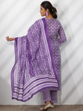 Libas Women'S Pure Cotton Kurta Set (49056_Purple Purple S