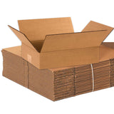 BOX USA Shipping Boxes 12L x 8W x 3H 25-Pack Flat Corrugated Cardboard Box for Packing, Moving and Storage