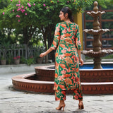 Anni Designer Women'S Rayon Viscose Straight Printed Kurta With Palazzo (Chinki Green-Vks02_S_Green_Small),Green,S,,,