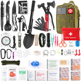 Survival Kit 256 in 1, First Aid Kit Survival Gear Tools Trauma Kit with Molle Pouch for Outdoor, Camping, Hunting, Hiking, Eart