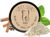 Simply Sooney Remineralizing Organic Vegan Fluoride Free Tooth Powder Regular Formula, Cinnamon and Clove Flavor Mineral Dry Too