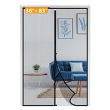 Yotache Magnetic Screen Door Fits Door Size 36 Inch x 83 Inch, Black