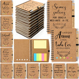 Resurhang 20 Set Spanish Christian Gifts Bulk for Father Religious Notebooks with Bible Verse Pen, Inspirational Spiral Prayer J