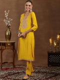 Libas Women'S Silk Blend Kurta Set (Gs1006_Mustard_M)
