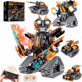 TOBSABPX STEM Building Toys for Kids 6-14, 5in1 STEM Robot Building Kit for Kid, Remote & APP Controlled Tank Bulldozer Robot Bu