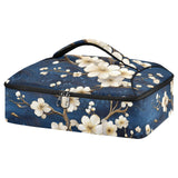 SyXIOP Insulated Casserole Carrier Bag White Flowers